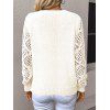 Pull gothique à col en V ajouré avec imprimé papillon et ailes croisées - Beige M | US 6