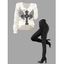 Gothic Outfit Cross Wing Butterfly Print Hollow Out Sweater and Leggings Set - Noir S | US 4