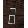 Pull de couleur unie, pull texturé à anneaux carrés - Café profond XXL | US 14