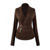 Women Outfit Solid Color Square Ring Sweater and Grommet Leggings Set - Café profond S | US 4