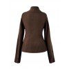 Women Outfit Solid Color Square Ring Sweater and Grommet Leggings Set - Café profond S | US 4