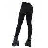 Women Outfit Solid Color Square Ring Sweater and Grommet Leggings Set - Café profond S | US 4