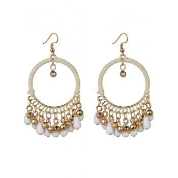 Winter Outfit Ethnic Print Skew Neck O Ring Knitted Dress and Earrings Boots Set