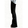 Jean évasé avec braguette zippée et poche, taille haute, pantalon long en denim - Noir L | US 8