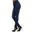 Jean skinny avec braguette boutonnée et poche, taille haute, pantalon long en denim - Bleu profond L | US 8
