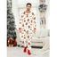 Men's Christmas Sleepwear Gingerbread Man Bowknot Print Top and Pants Set - RED 2XL