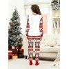Ensemble haut et pantalon imprimé flocon de neige et sapin de Noël pour femme - Rouge L | US 8-10