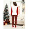 Ensemble haut et pantalon à carreaux pour femme, imprimé lettres, bonhomme en pain d'épices, vêtements de nuit de Noël - Rouge L | US 8-10
