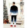 Ensemble haut et pantalon colorblock à imprimé sapin de Noël pour homme - Noir 5XL