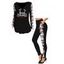 Christmas Women Outfit Santa Claus Elk Horn Letter Print Top and Leggings Set - Noir S | US 4