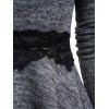 Women Outfit Buckle Strap Lace Panel Asymmetric Top and Leggings Set - Gris S | US 4