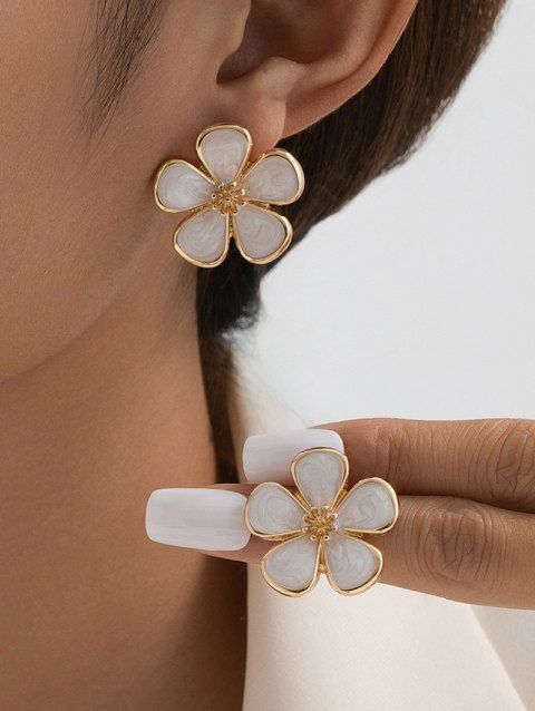 Boucles d'oreilles de vacances en forme de fleur, style frais