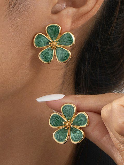 Boucles d'oreilles de vacances en forme de fleur, style frais