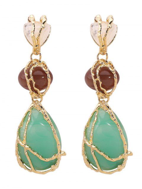 Boucles d'oreilles tendance en pierre géométrique en forme de goutte