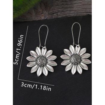 Vintage Earrings Sunflower Shaped Bohemian Drop Earrings