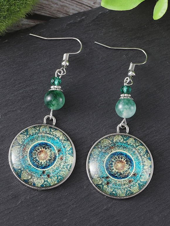 Boucles d'oreilles ethniques à strass pendantes - multicolor A 