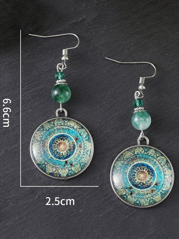 Boucles d'oreilles ethniques à strass pendantes - multicolor A 