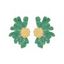 Boucles d'oreilles vintage élégantes en forme de fleur - Vert 