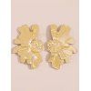 Boucles d'oreilles vintage élégantes en forme de fleur - Blanc 