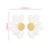 Boucles d'oreilles vintage élégantes en forme de fleur - Blanc 