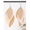 Boucles d'oreilles en PU à plusieurs niveaux en forme de feuille et colorblock - multicolor A 