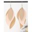 Boucles d'oreilles en PU à plusieurs niveaux en forme de feuille et colorblock - multicolor C 