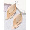 Boucles d'oreilles en PU à plusieurs niveaux en forme de feuille et colorblock - multicolor A 