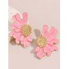 Boucles d'oreilles vintage élégantes en forme de fleur - Rose clair 