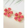 Boucles d'oreilles de vacances en forme de fleur, style frais - Rouge 