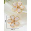 Boucles d'oreilles de vacances en forme de fleur, style frais - Blanc 