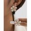 Boucles d'oreilles de vacances en forme de fleur, style frais - Vert 