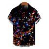 Christmas Couple Outfit Colored Light Print Dress and Shirt Set - Noir S | US 4