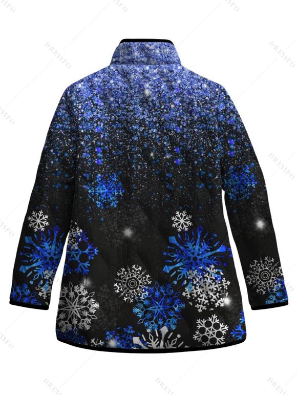 Christmas Women Outfit Snowflake Tree Print Faux Fur Dress and Warm Coat Set - Noir S | US 4
