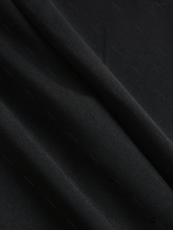 Pantalon gothique à lacets et fermeture éclair, taille haute élastique, skinny punk - Noir XXL | US 14