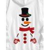 Sweat à capuche de Noël pour homme, imprimé bonhomme de neige - Blanc 2XL