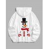 Sweat à capuche de Noël pour homme, imprimé bonhomme de neige - Blanc 2XL