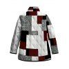 Manteau matelassé en coton colorblock, imprimé patchwork, manteau à poches - multicolor A XXXXXL | US 20