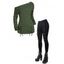 Women Winter Outfit Solid Color Lace Up Long Sweater and Buckle Leggings Set - Rouge Vineux S | US 4