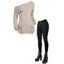 Women Winter Outfit Solid Color Lace Up Long Sweater and Buckle Leggings Set - Rouge Vineux S | US 4