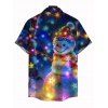 Christmas Couple Outfit Snowman Colored Snowflake Print Dress and Shirt Set - MIDNIGHT BLUE S | US 4