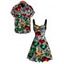 Christmas Couple Outfit Heart Snowflake Print Dress and Shirt Set - multicolor A S | US 4