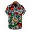 Chemise de Noël pour homme, imprimé cœur et flocon de neige, boutonnée - multicolor A 2XL