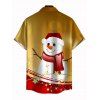 Christmas Couple Outfit Colorblock Snowman Star Print Dress and Shirt Set - Couleur du désert S | US 4