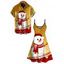 Christmas Couple Outfit Colorblock Snowman Star Print Dress and Shirt Set - Couleur du désert S | US 4