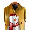 Christmas Couple Outfit Colorblock Snowman Star Print Dress and Shirt Set - Couleur du désert S | US 4