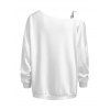Sweat-shirt gothique de Noël avec imprimé sapin de Noël, squelettes et crânes, et fermeture à boucle. - Blanc XXXXXL | US 20