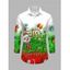 Chemise de Noël pour homme, motif bonhomme de neige et flocons de neige, colorblock, imprimée avec des lettres - Rouge Vineux 5XL