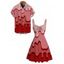 Couple Outfit Melted 3D Print Ruched Mini Dress and Shirt Set - Rose clair S | US 4