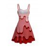 Couple Outfit Melted 3D Print Ruched Mini Dress and Shirt Set - Rose clair S | US 4