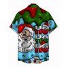 Christmas Couple Outfit Santa Claus Letter Lightning Chains Print Dress and Shirt Set - Rouge S | US 4
